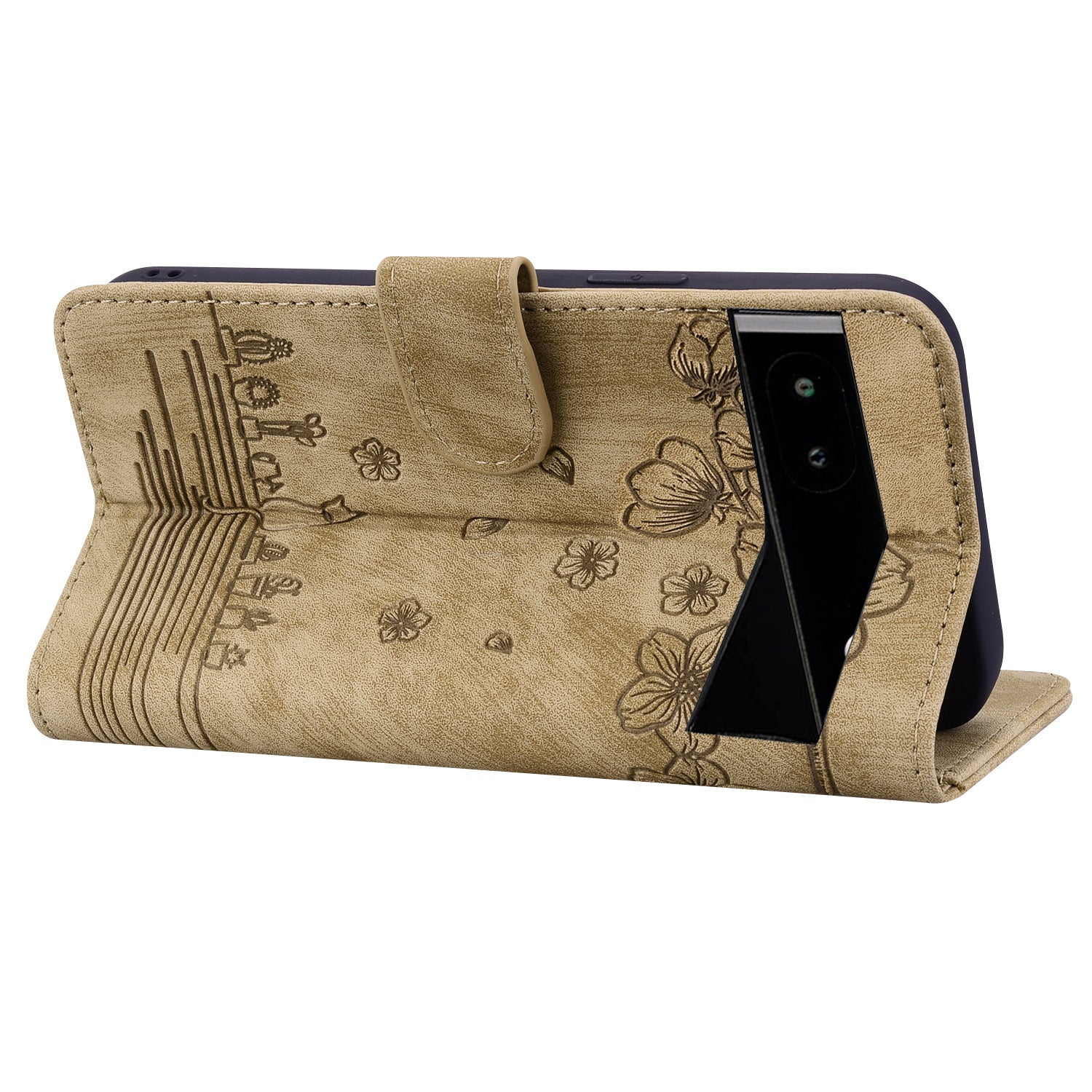 For Google Pixel 7a Imprinted Cat PU Leather Shockproof Case Phone Stand Wallet Cover with Hand Strap For Google Pixel 7a Imprinted Cat PU Leather Shockproof Case Phone Stand Wallet Cover with Hand Strap